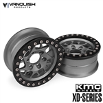 Vanquish Products KMC 1.9" XD127 Bully Wheels Grey Anodized (2)