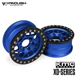 Vanquish Products KMC 1.9" XD127 Bully Wheels Blue Anodized (2)