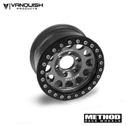 Vanquish Products Single Method 1.9" Race Wheel 105 Grey/Black Anodized (1)