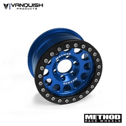 Vanquish Products Single Method 1.9" Race Wheel 105 Blue/Black Anodized (1)