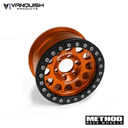 Vanquish Products Single Method 1.9" Race Wheel 105 Orange / Black Anodized (1)