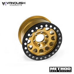 Vanquish Products Single Method 1.9" Race Wheel 105 Gold / Black Anodized (1)