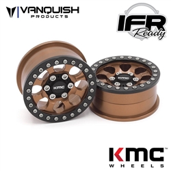 Vanquish Products 1.9 Aluminum KMC KM237 Riot Beadlock Wheels Bronze Anodized (2)