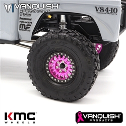 Vanquish Products KMC KM445 Impact 1.9" Wheels with Hubs - Breast Cancer Awareness Edition Pink (4)