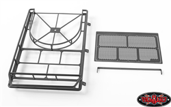 RC4WD Krabs Roof Rack w/Spare Tire Mount for Axial SCX10 II XJ (Black)