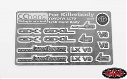 RC4WD Metal Emblems for Toyota Killerbody LC70