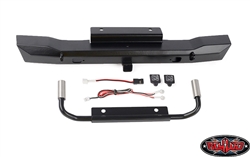 RC4WD Eon Metal Rear hitch Bumper with LEDs and Dual Exhaust for Axial SCX6 JEEP Wrangler JLU