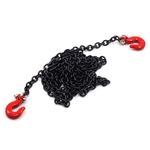 Yeah Racing 1/10 RC Rock Crawler Accessories - 96cm Long Black Chain and Red Hook Set