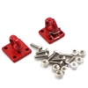 Yeah Racing 1/10 RC Rock Crawler Accessories - Heavy Duty Four Bolt Lunette Ring Tow Hook (Red)