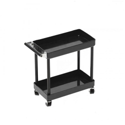 Yeah Racing 1/10 Scale 2-Tiered Rolling Metal Cart - Black