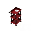 Yeah Racing 1/10 Scale 3-Tiered Rolling Metal Cart - Red