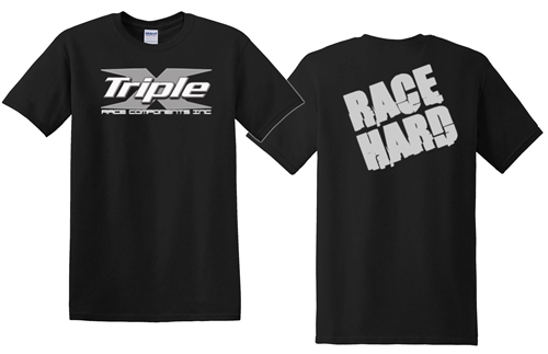 Triple X Race Hard' Short Sleeve Black T-Shirt