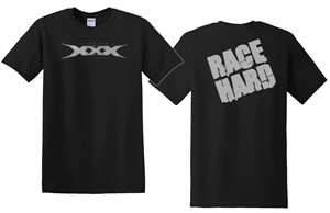 Triple X Race Hard' Short Sleeve Black T-Shirt