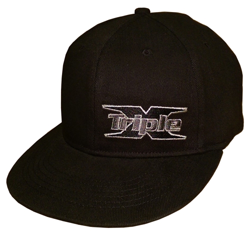 Triple X Race Hard' Flex Fit Hat.  Flat Bill.