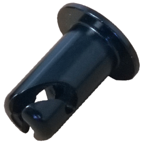 Triple X Dzus Button.  Aluminum.  Black. 0.550".