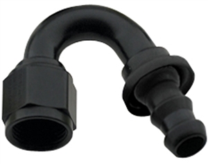 Push Lock Fitting. 150° (-6) Black.