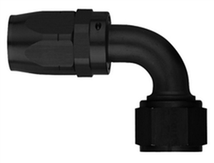 Swivel Hose End. (90°) (-6) Black.