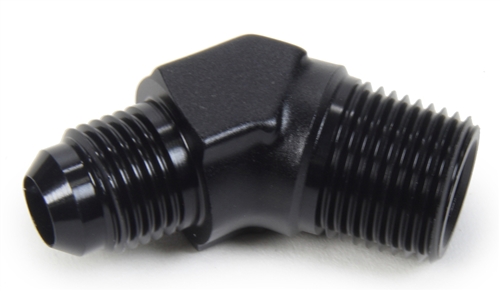 -4 AN To 1/4" NPT Straight Fitting.  Black Anodized.