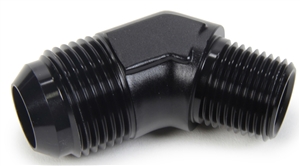 -4 AN To 1/4" NPT Straight Fitting.  Black Anodized.