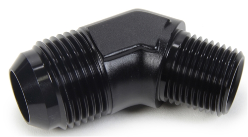 -4 AN To 1/4" NPT Straight Fitting.  Black Anodized.