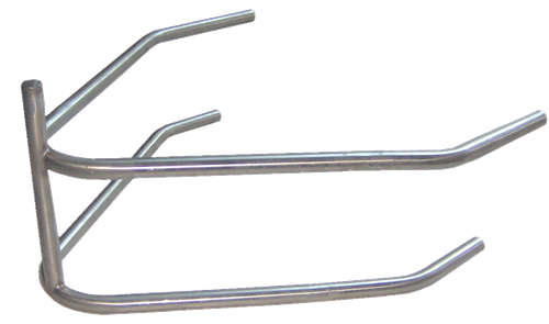 XXX Sprint Car Rear Bumper With Post No Diagonal Brace.  Polished Stainless Steel.