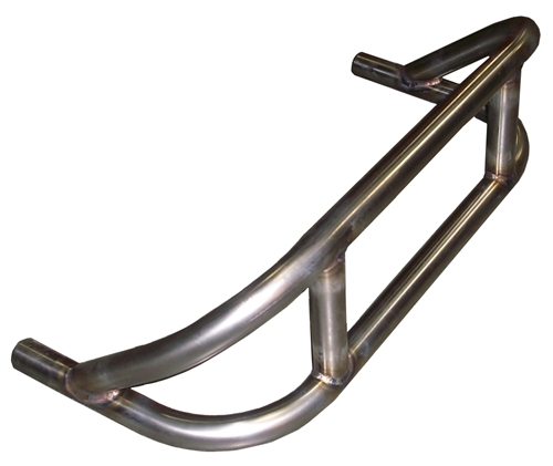 XXX Sprint Car Front Bumper. Stainless Steel. Double height (stacked) with supports.  Polished.