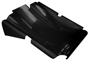 XXX Sprint Car Dual Duct Clean Air Nose.  Standard Height.  Black.