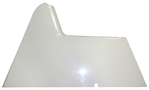 XXX Sprint Car Right Arm Guard.  Flat.  Fiberglass.  2" Tall.  White.