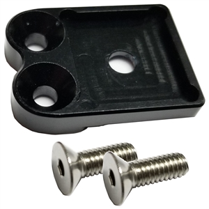 Top Steering Gear Mount Fuel Shutoff Bracket (King).  Black.