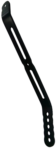 XXX Sprint Car Aluminum Nose Wing Straps.  Shock Tower to Side Board. Black. (Sold Individually).