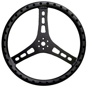 XXX Steering Wheel.  15" Wide.  1 1/8" Tube.  Lightweight Aluminum.  Black.