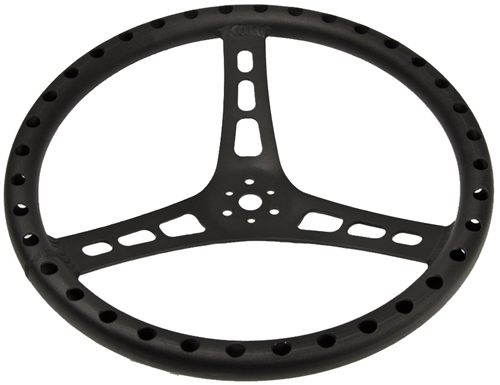 XXX Steering Wheel.  15" Wide.  1 1/4" Tube.  2 1/2" Dish. Lightweight Aluminum.  Black.