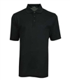 Bugatchi mens black fancy mercerized cotton polo shirt