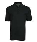 Bugatchi mens black fancy mercerized cotton polo shirt