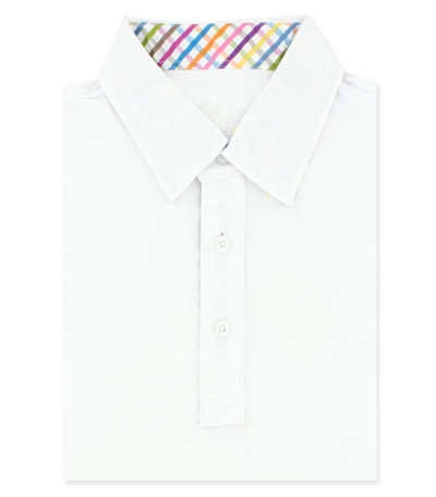Bugatchi T-shirt polo short sleeve - L - chalk