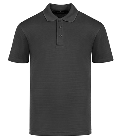 mens ribbed polo shirt black small bugatchi