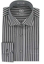 medium black stripe Bugatchi Uomo mens shirt