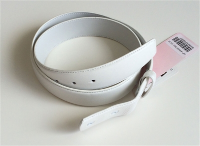 white Leather Belt Ian Poulter