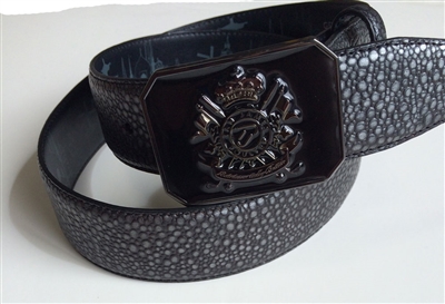 Leather Embossed Belt Ian Poulter