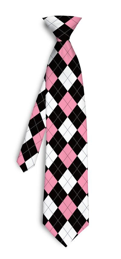 pink black argyle Silk Tie LoudMouth Golf