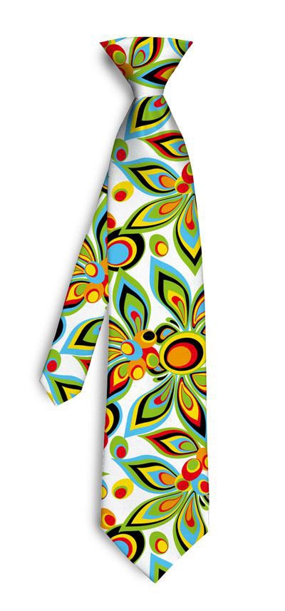 Shagadelic white Silk Tie LoudMouth Golf