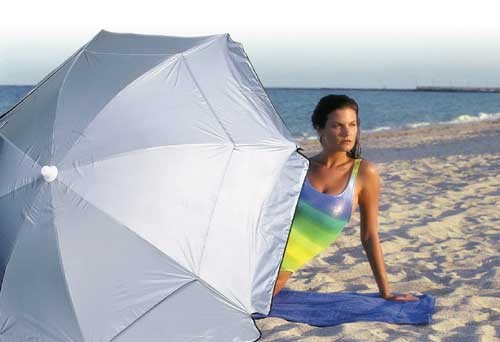 Solarteck 6 ft Beach Umbrella blocks sun CEOgolfshop.com