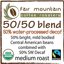 50/50 Water Processed Decaf Blend - Fair Trade Organic