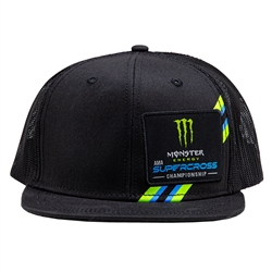 Monster Energy Supercross Striped Flat Cap