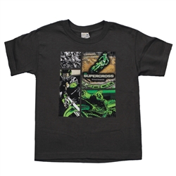 Monster Energy Supercross 2016 Blocks Gray Youth Tee