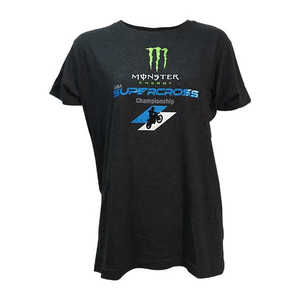 Monster Energy Supercross Foil Ladies Grey Tee