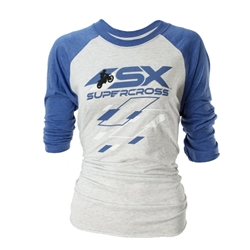 Supercross Ladies Baseball Tee