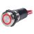 Blue Sea 4176 Red LED Ring Push Button Switch - OFF/(ON)