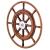 Edson 30&quot; Teak Yacht Wheel w/Teak Rim  Chrome Hub