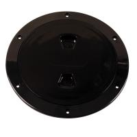 Beckson 6&quot; Smooth Center Screw-Out Deck Plate - Black